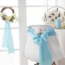 WENSIDUO Ruy băng satin đỏ rộng 4 inch x 10 yard dùng cho lễ cắt băng khai trương doanh nghiệp, thắt nơ trang trí lễ hội Giáng sinh, phù hợp để may vá, làm thủ công, may đo, lễ nghi, trang trí lưng ghế đám cưới - Dây ruy băng trang trí - Xem 9