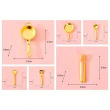 Bộ dụng cụ nhà bếp mini 1:12, nồi mini màu vàng & bạc, xẻng, thìa, kẹp, đồ trang trí nhà bếp búp bê, phụ kiện mô hình dụng cụ nấu ăn bằng hợp kim, đạo cụ chơi đồ ăn DIY diorama, đạo cụ chụp ảnh, dụng cụ nhà bếp mini - A - Xem 7