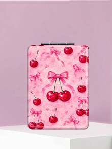 1PC Millennium Y2K Series Portable Vanity Mirror, Foldable Lightweight Ultra-Thin Convenient Hand Mirror, PU Leather, Suitable For Multiple Scenarios And All People, Rectangular Mirror, Pocket Mirror, Cartoon Butterfly Cherry Bow Pattern Design, Exquisite And Delicate, Easy To Carry, Handheld Makeup Mirror, 180° Flip Cover, Multi-Functional Mini Mirror, Compact Mirror, Mirrors, Daily, Holiday, Birthday, Valentine's Day - Multicolor - View 9