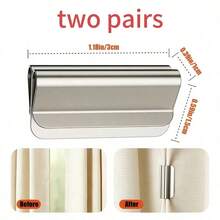 8/6/4/2/1pc Curtain Clips Set, Premium Metal Material, Easy Installation And Durable, Magnetic Curtain Blackout Clips, Magnetic Curtain Closure Fixing Clips, No Nails No Sewing, Home Dorm Room Blackout Light Leakage Prevention - A - View 10