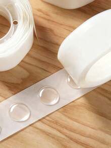 1000/500/100pcs Double-Sided Adhesive Tape - Transparent Removable Tape For Balloon Festival Decoration, Handmade Crafts And Holiday Decor; Suitable For Home Room And Party Decoration, Party, Birthday, Handmade DIY, Party Supplies, Graduation Ceremony And Decorative Light String Fixing, Wedding And Various Celebration Decor, Also Ideal Party Supplies And Holiday Decoration Items For Christmas, Halloween And New Year - E - View 5
