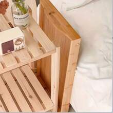 Mini Foldable Multi-Function Wooden Tray Table For Home Bedroom Bed Use, Simple Bamboo Laptop Desk - Multicolor - View 3