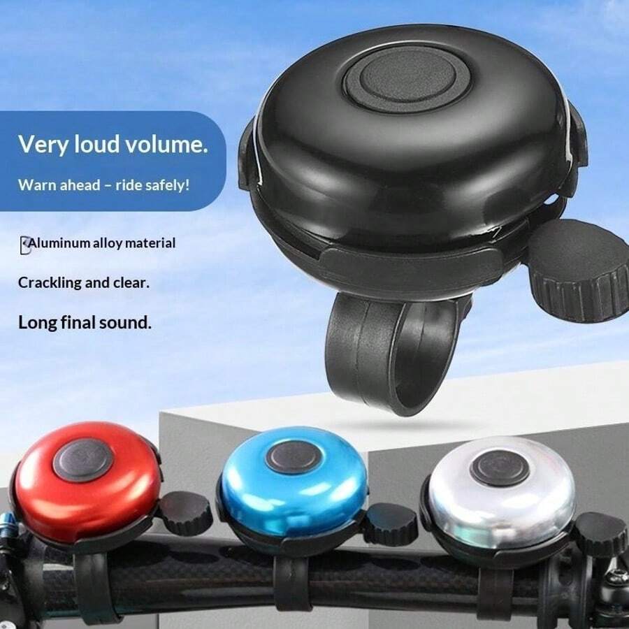 Classic Bicycle Bell (5cm Diameter, Multicolor), Waterproof And Durable, Thickened Aluminum Horn Bell, Loud And Clear Sound, Right-Hand Road Bike Accessory, Suitable For Mountain Bike, Road Bike, Balance Bike Decoration, Cycling Accessory