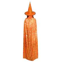 1 bộ áo choàng và mũ phù thủy, áo choàng có mũ in họa tiết sao, phụ kiện trang phục cosplay, bộ đồ hóa trang tiệc tùng - Nhiều màu - Xem 6