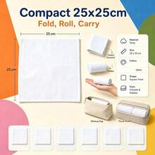 Handuk Wajah 48/6/12/24 lembar, Handuk Wajah Ultra Lembut Ramah Kulit untuk Kulit Sensitif, Ukuran Kecil/Besar 10x10/12x28 Inci, Kain Pembersih Rias Wajah yang Dapat Digunakan Kembali dan Dicuci, Handuk Pembersih Wajah Aneka Warna yang Mudah Dibilas - Merah Muda + Putih - View 3