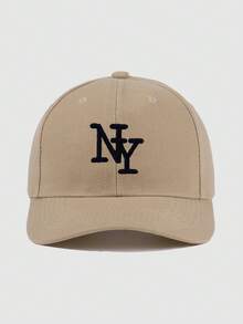 1pc Women's Solid Color Fashion NY Embroidery Hook And Loop Baseball Cap, Suitable For Spring, Summer, Autumn Outdoor Sports And Daily Wear - A - View 7