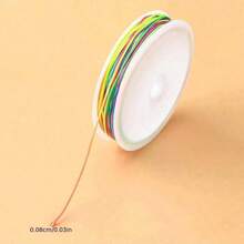 WGRXIRANYKM 10 Rolls/Set 10 Colors Nylon Thread Chinese Knot Cord Mixed Colors Random DIY Solid Color Thread - 72# Mixed Color 10 Rolls a - View 6