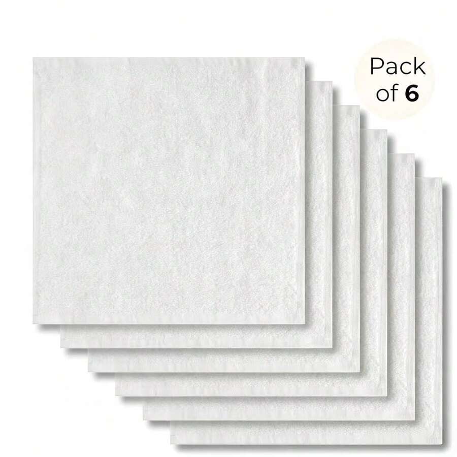 Handuk Wajah 48/6/12/24 lembar, Kain Wajah Ultra Lembut Ramah Kulit untuk Kulit Sensitif, Ukuran Kecil/Besar 10x10/12x28 Inci, Kain Penghapus Riasan yang Dapat Digunakan Kembali dan Dicuci, Handuk Pembersih Wajah Aneka Warna yang Mudah Dibilas - Putih - View 1