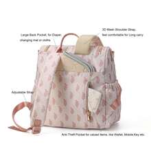 1pc Multifunctional Large Capacity Ditsy Floral Mommy Backpack, Can Be Hung On Stroller - Multicolor - View 6