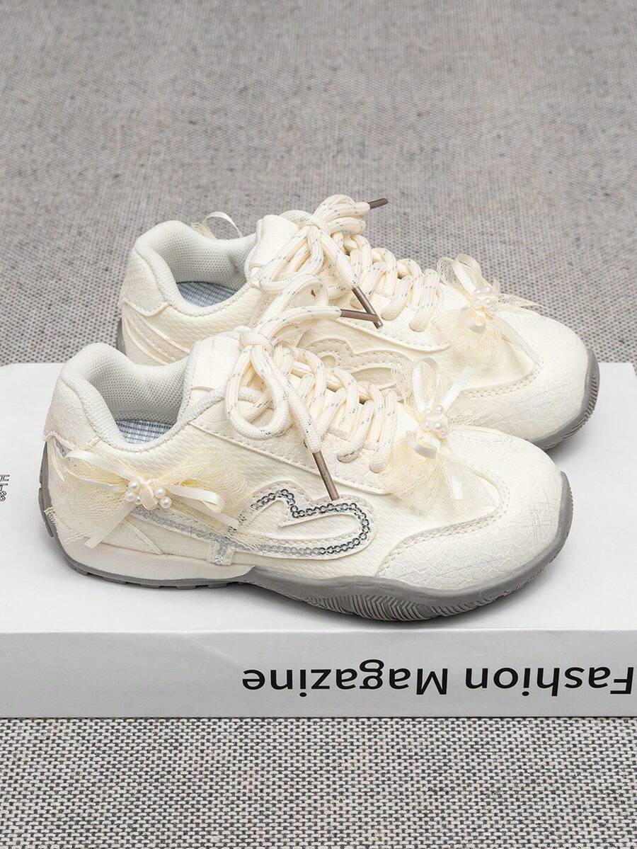 New Casual Fashion Children's Sports Shoes - Beige - View 1