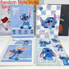 Disney 4pcs Cartoon Stitch Notebook Set, Lined Cartoon Memo Pad, Cartoon Student Notebook, Suitable For School And Office Supplies, Perfect Party Gift, Holiday Gift For Fans. - Multicolor - View 8