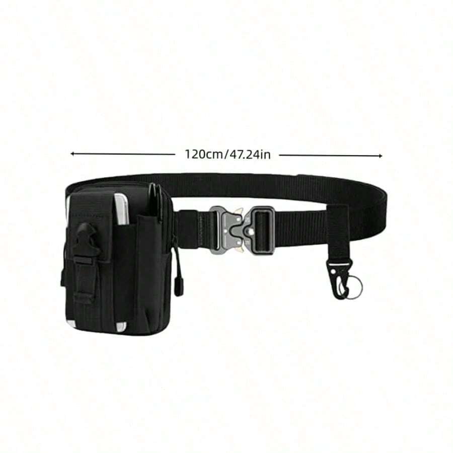 1 Set Outdoor Sports 2-In-1 Tactical Belt - Nylon Material, Adjustable Buckle, Suitable For Survival, Tactical Use, Tactical Gear - Multicolor - View 1