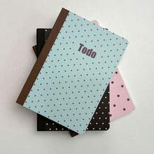 Polka Dot Portable Planner Notebook, Daily Schedule Notebook, Essential For Middle School, High School, College Students, Original Notebook, Diary, A6 Quirky TODO LIST, Students, Office Workers, Planner Enthusiasts, Study Planning, Daily Check-In, On-The-Go Recording, Campus Use, Office Memo, Birthday Gift, Holiday Gift, Portable, Desk Storage, Planner Collage, Best Friend Gift, Time Management - A - View 2