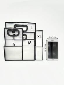 White, Pink, Black Souvenir Transparent Frosted Handheld Gift Bags, 1pc/5pcs/10pcs - A - View 3