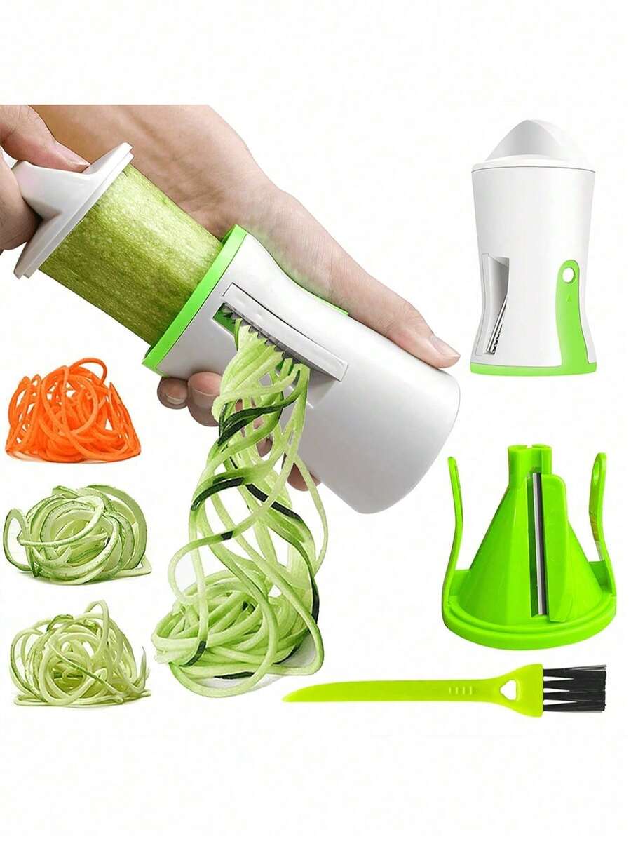 1pc Portable Multi-Function Vegetable Salad Slicer/Shredder (Suitable For Cabbage, Lettuce, Purple Cabbage, Cucumber, Bok Choy, Zucchini Noodle Maker) - Perfect For Making Healthy Meals, Suitable For Zucchini, Cucumber, Carrot And Other Ingredients; Easy To Operate, Dishwasher - Multicolor - View 1