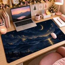 1pc Mountain Forest Landscape Large Desk Mat, Non Slip Extended Gaming Mouse Pad, Nature Scenery Desktop Decor - View 25