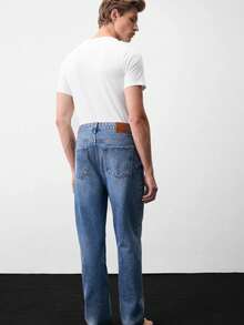 Men's CARPE Men's Straight Fit Jeans Light Blue Trousers - Royal Blue - View 6