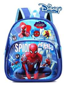 Disney Frozen Anna, Avengers, Stitch, Spider-Man Theme Backpack, Multi-Color Cartoon Superhero, Princess And Alien Pattern Student School Bag, Lightweight Durable Large Capacity Daily Backpack, Suitable For Teens And Adults, Casual Cartoon Style, With Front Pocket, For School, Commute And Daily Travel, Cute 3D Cartoon Pattern, Multiple Designs Available - Multicolor - View 6
