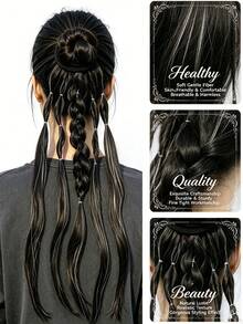 24inch 100g Halloween Women's Lantern Braid Bubble Braid Hair Extensions Hair Tie Wearable Suitable For Daily Multiple Occasions - Multicolor - View 6