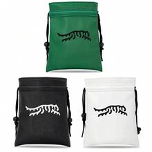 1PC Golf Drawstring Pouch With Tiger Outline Embroidery, Portable Golf Storage Bag, Golf Tee Bag, Practical Golf Accessories For Golf Training & Outdoor Course Play - Multicolor - View 3
