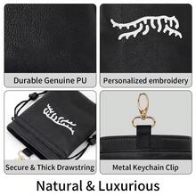 1PC Golf Drawstring Pouch With Tiger Outline Embroidery, Portable Golf Storage Bag, Golf Tee Bag, Practical Golf Accessories For Golf Training & Outdoor Course Play - Multicolor - View 4