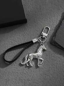 1pc Fashionable European & American Style Creative Animal Horse Keychain Bag Pendant Accessory, Suitable For Men & Women Car Key Bag Pendant Decoration And Gift - Multicolor - View 1