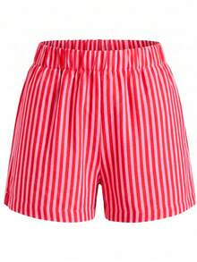 Women Two-Piece Outfits - 2 Playera Roja con Short Rayas Rojo con Rosa - View 8