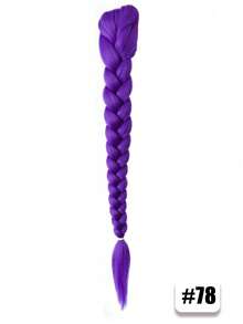 26 Inch Purple Braided Ponytail Wig, Suitable For Braided Hairstyles, Cosplay, Stage Performance, Parties, Halloween Costumes, And Role-Playing - Multicolor - View 11