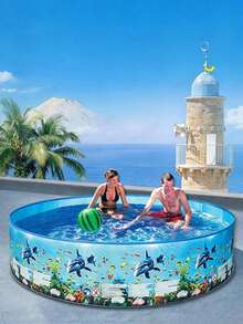 Large Outdoor Inflatable Swimming Pool, Round Foldable Home Water Basin, Water Play Pool, Water Spirit Swimming Pool - A - View 1