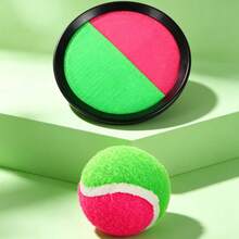1PC-Sticky Paddle Catch Toy, Toss & Catch Ball Game Set, Hook Loop Target For Outdoor Lawn Party, Fun Sports Gift For Teens Adults - Multicolor - View 5