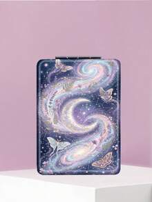 1PC Chinese Style Series Portable Vanity Mirror, Foldable Lightweight Ultra-Thin Convenient Hand Mirror, PU Leather, Suitable For Multiple Scenarios And All People, Rectangular Mirror, Pocket Mirror, Classic Dragon Butterfly Starry Sky Pattern Design, Exquisite And Delicate, Easy To Carry, Handheld Makeup Mirror, 180° Flip Cover, Multi-Functional Mini Mirror, Compact Mirror, Mirrors, Daily, Holiday, Birthday, Valentine's Day, Mother's Day, Partner Gift, Can Be Placed Anywhere - Multicolor - View 6