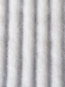 1pc Striped Print Faux Rabbit Fur Blanket, Soft Comfortable Warm Blanket For Home Decor, Suitable For Bed, Sofa, Office, Room Decoration, Dorm, Machine Washable - Light Grey - View 4