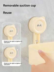 1 Suction Cup Storage Rack, Bathroom Toiletries Counter, Holeless Wall Hanging Rack, Cosmetics Storage Rack, Kitchen Draining Rack, Storage Rack. 2 Colors Available - A - View 6