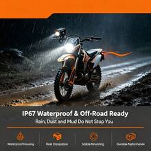 Heyword 1pc/2pcs External LED Lights, Suitable For Cars And Motorcycles, Ultra-High Brightness, High And Low Beam, Explosive Flashing Yellow, White, Red Three-Color Free Switching Flashing Lights, Universal Off-Road Vehicle Lighting Work Lights - Black 2Pcs/Switch - View 8