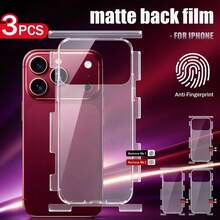 XINHONGYU 3片裝全螢幕霧面螢幕保護膜，相容於 Phone DUO/Phone 18 Pro Max/Phone 18 Pro Max/Phone 17 Pro Max/17 Air/17 Pro，包含側邊+背面保護膜，附安裝工具 - 無色 - 查看 7