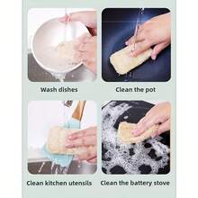 1/6/10/20pcs Dish Scrubbers - Reusable Non-Scratch Kitchen Sponges, High Quality Bathroom, Kitchen And Home Cleaning, Durable And Gentle Dish, Pot, Pan, Kitchen Utensil Cleaning, Ergonomic Design, Fiber Sponge, Kitchen Accessories - A - View 4