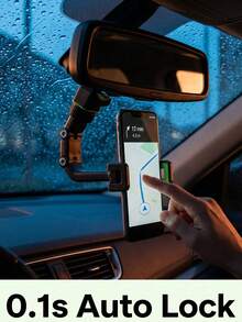 360° Rotatable And Adjustable Phone Holder Space-Saving Car Phone Mount L-Shaped Design Secure Grip Sturdy Construction Compatible With IPhone And Android Phones Room Home Decor Office Desk Phone Accessory Camping Travel Home Essentials - One Size Fits All - View 5
