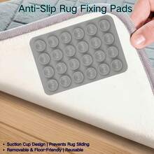 4/8/12/16pcs Reusable Carpet Anti-Slip Pads, Easy To Install Carpet Fixers, Prevent Slipping, Curling And Moving, Durable Floor Fixers, Suitable For Kitchen, Living Room And Bedroom - Multicolor - View 1