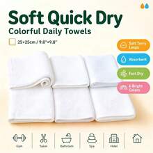 Handuk Wajah 48/6/12/24 lembar, Kain Wajah Ultra Lembut Ramah Kulit untuk Kulit Sensitif, Ukuran Kecil/Besar 10x10/12x28 Inci, Kain Penghapus Riasan yang Dapat Digunakan Kembali dan Dicuci, Handuk Pembersih Wajah Aneka Warna yang Mudah Dibilas - Putih - View 7