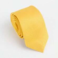 1pc Men Yellow Fashion Encrypted Business Banquet Tie - Yellow - View 3