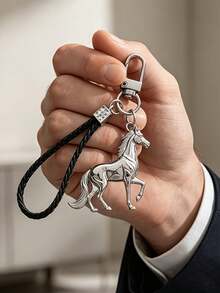 1pc Fashionable European & American Style Creative Animal Horse Keychain Bag Pendant Accessory, Suitable For Men & Women Car Key Bag Pendant Decoration And Gift - Multicolor - View 2