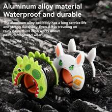 ROCKBROS 1PC Bicycle Bell Cartoon-Style Design Dinosaurs & Rabbits With 100dB Alert Waterproof Aluminum Alloy Bicycle Accessories - Multicolor - View 4