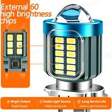 Heyword 1pc H4 H6 BA20D LED Motorcycle Headlight, Dual Color White/Yellow High/Low Beam Projector Lens Light, Universal Motorcycle Scooter Driving Fog Light Replacement - H4 White Yellow-15000LM - View 8