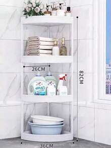 1 buah Rak Penyimpanan Sudut Gaya Modern 3/4/5 Tingkat, Desain Lipat, Perakitan Sederhana, Pengorganisasi Sudut Hemat Ruang, Cocok untuk Kamar Mandi, Dapur, Kamar Tidur, Dapat Menyimpan Kosmetik, Perlengkapan Mandi, dan Barang-Barang Kecil, Keranjang Penyimpanan Multifungsi - MultiWarna - View 16