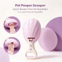 Portable Dog Poop Scooper With Built-In Bags, Outdoor Poop Picker For Dog Walking, Easy Carry Pet Cleanup Tool With Waste Bags Included, Pet Walking Supplies - Multicolor - View 6