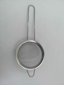 3pcs/1pc Stainless Steel Fine Mesh Strainer With Handle - Kitchen Sifting Tool - Silver - View 10