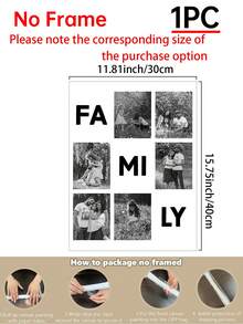 1pc Personalized Family Photo Collage Custom Poster, A Customized Wall Art Gift Featuring 6 Pictures, A Modern Home Decoration Piece Pictures Custom Photo, Suitable For Giving On Birthdays Or Mother's Day, Customizable Things, Optional Frame - Multicolor - View 14