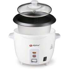 Bakaji Cuociriso Elettrico 300W Vaporiera Cuoci Riso Risottiera a Vapore Alpina 0,6L - Spina tipo F UE (220-240 V) - Visualizzare 2