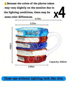 3D Book Shaped Coffee/Glass Cup, Stacked Book Design - A Gift For Literature Lovers, Suitable For Book Enthusiasts, Readers, Writers And Collectors. Unique Book Shaped Desktop Cup, Ideal Choice For Valentine's Day And Christmas. - Multicolor - View 13