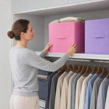 Non-Woven Fabric Foldable Large Capacity Storage Box With Handle, Suitable For Clothes And Bedding - View 10
